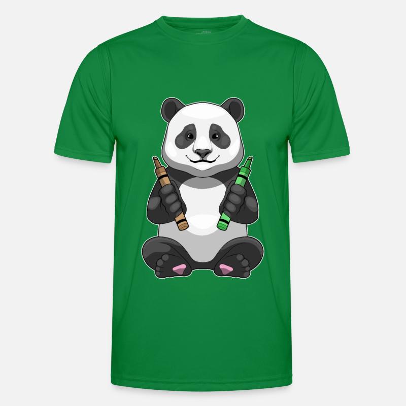 École de crayons de couleur Panda Student T-shirt sport Homme