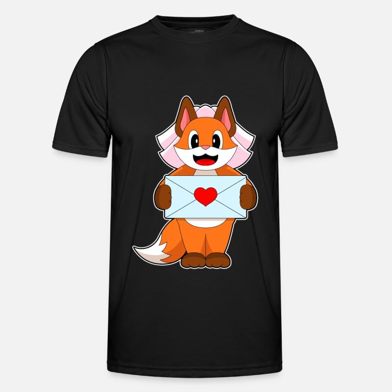 Fuchs Braut Brief Hochzeit - Männer Funktions-T-Shirt - Schwarz