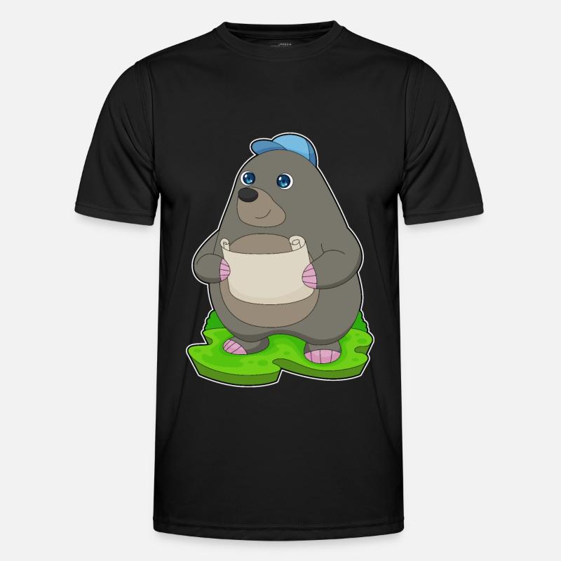 Mole Hiker Map - Men's Functional T-Shirt - black