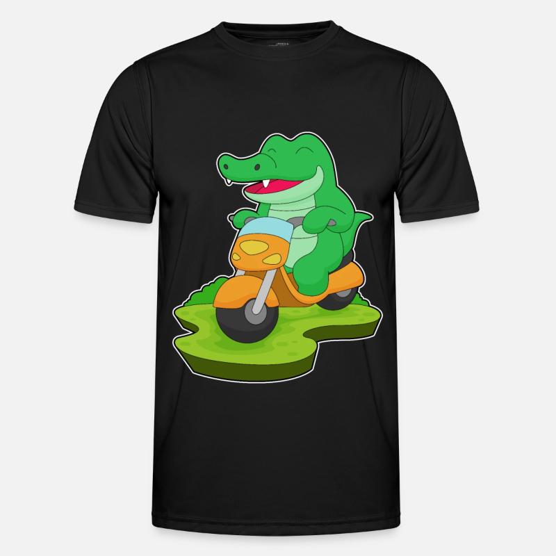 Crocodile Motorcycle - Men's Functional T-Shirt - black