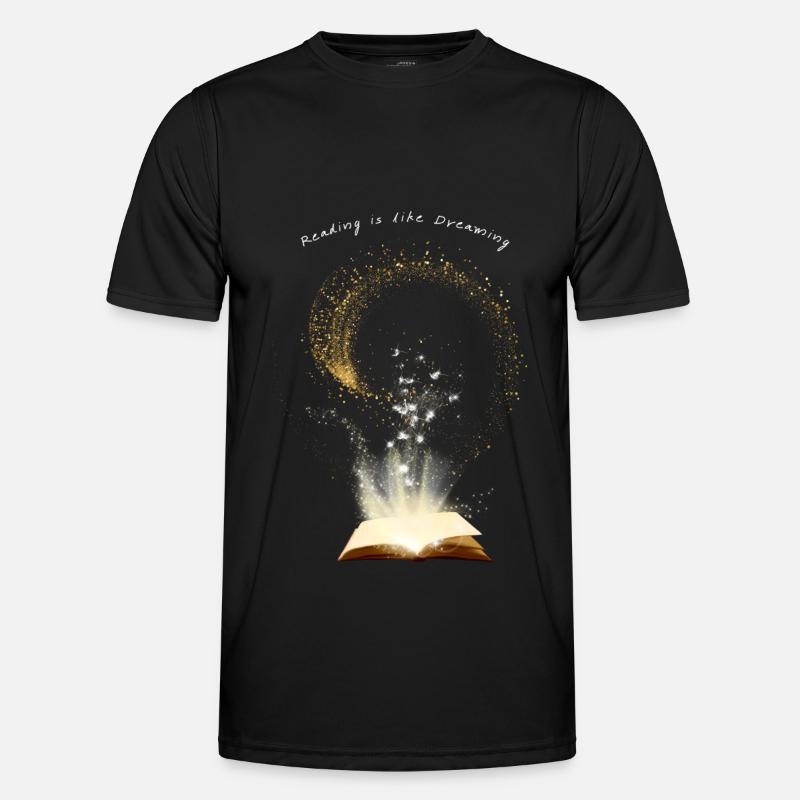 Reading is like dreaming - Men's Functional T-Shirt - black