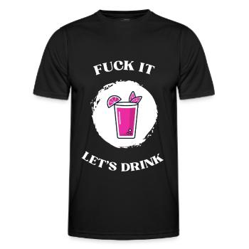ça laisse boire - T-shirt sport Homme - noir - Devant - AI Model Male 178 dark (178cm)
