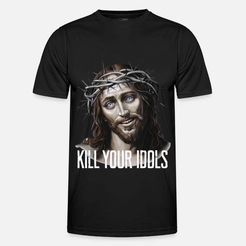 Jesus Kill Your Idols - Männer Funktions-T-Shirt - Schwarz