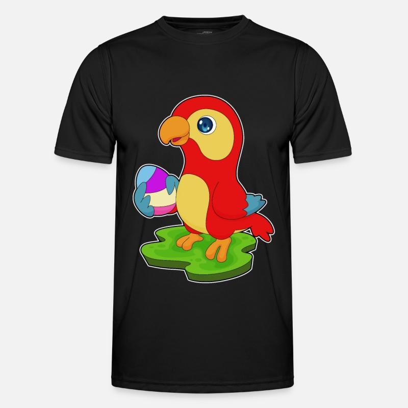 Parrot Easter Easter Egg - Men's Functional T-Shirt - black
