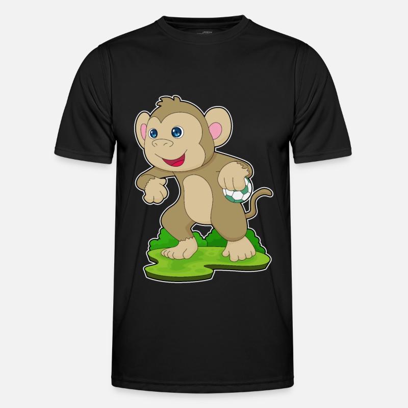 Monkey handball player handball - Men's Functional T-Shirt - black