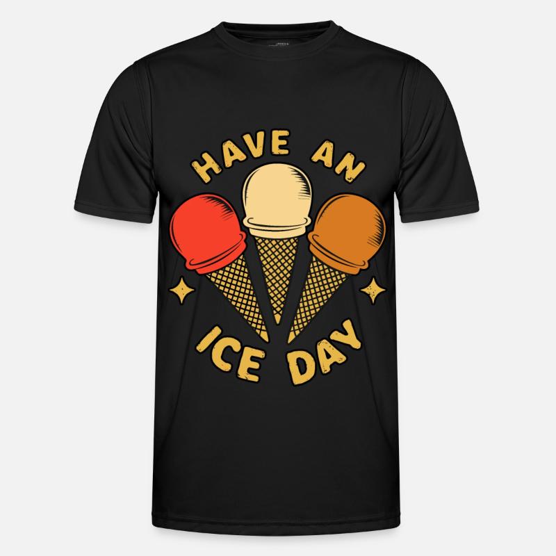 Eis Eiscreme Liebhaber Eistüten Männer Funktions-T-Shirt
