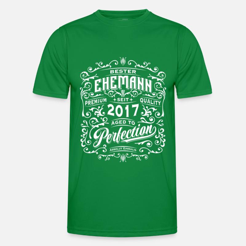 Bester Ehemann seit 2017, Retro, Hochzeitstag Männer Funktions-T-Shirt