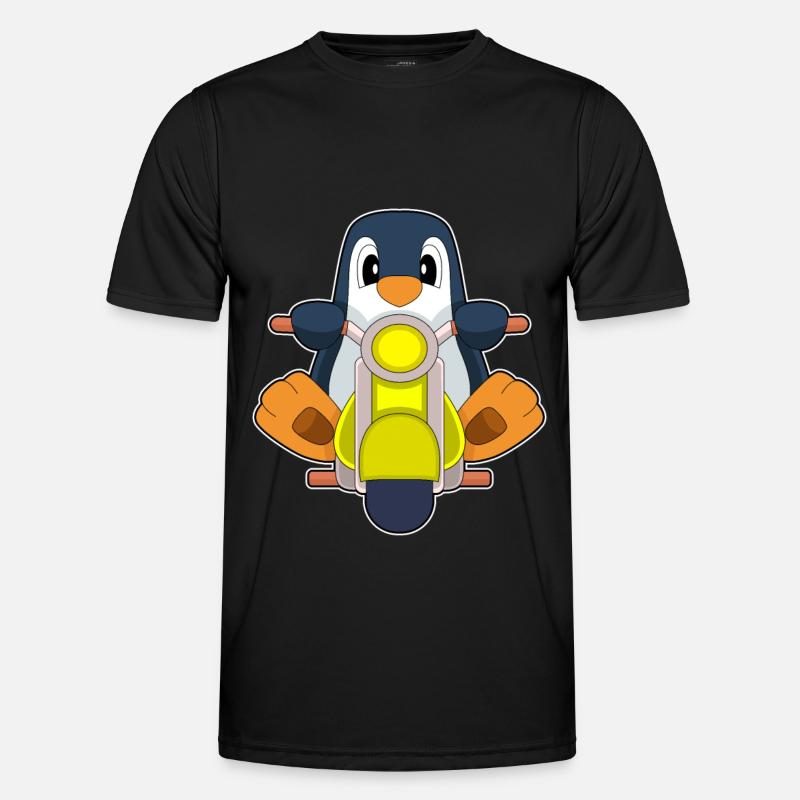 Penguin Motorcycle - Men's Functional T-Shirt - black