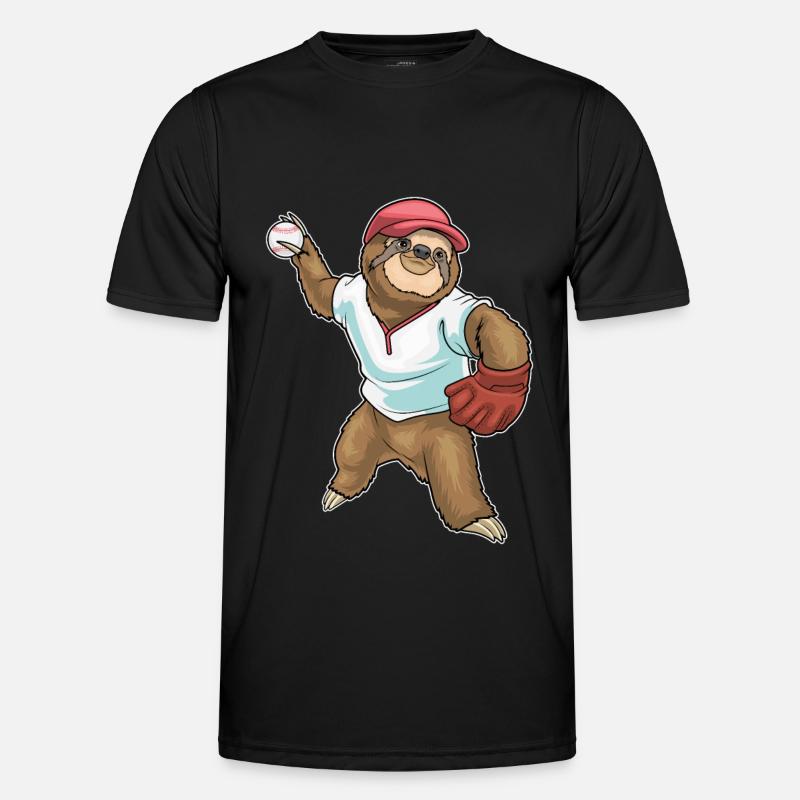 Sloth Baseball Baseball Glove - Men's Functional T-Shirt - black