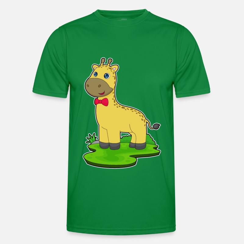 Giraffe Schleife Männer Funktions-T-Shirt