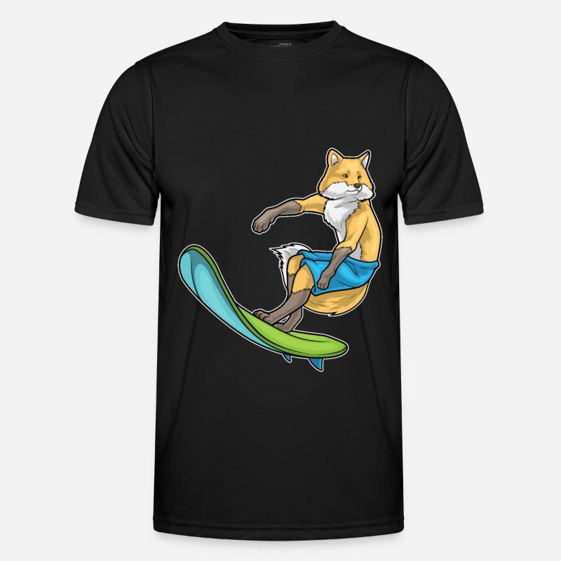 Fox Surfer Surfboard - Men's Functional T-Shirt - black