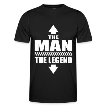 The Man The Legend Macho Casanova Sayings - Men's Functional T-Shirt - black - Front - AI Model Male 178 dark (178cm)