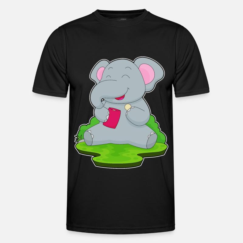 Elephant Chip Bag Chips - Men's Functional T-Shirt - black