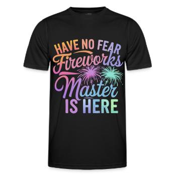 Pyrotechnie Feux d’artifice Pyrotechnie - T-shirt sport Homme - noir - Devant - AI Model Male 178 dark (178cm)
