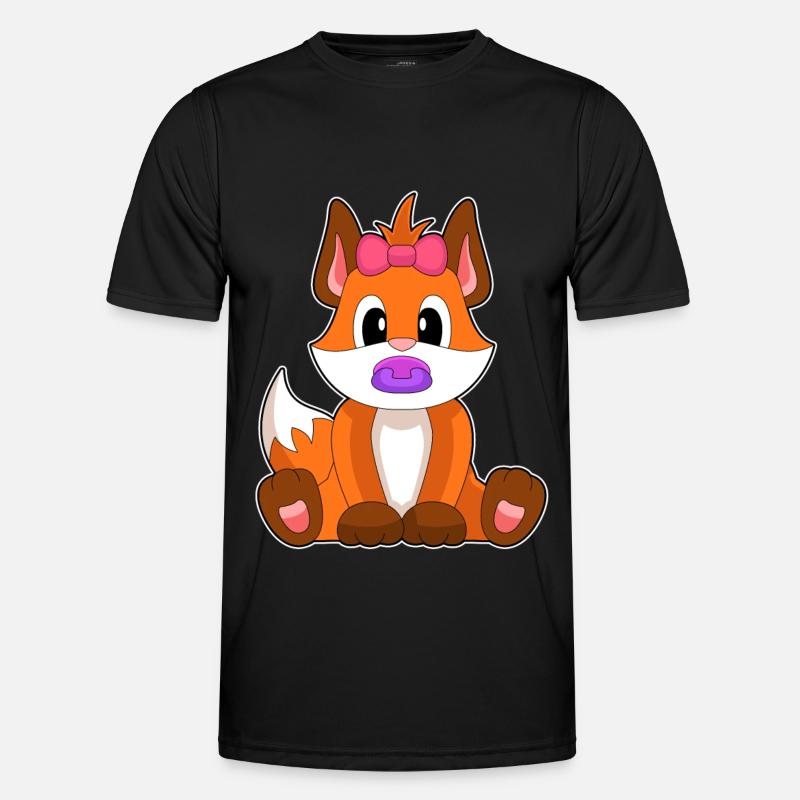 Fox Baby Pacifier - Men's Functional T-Shirt - black