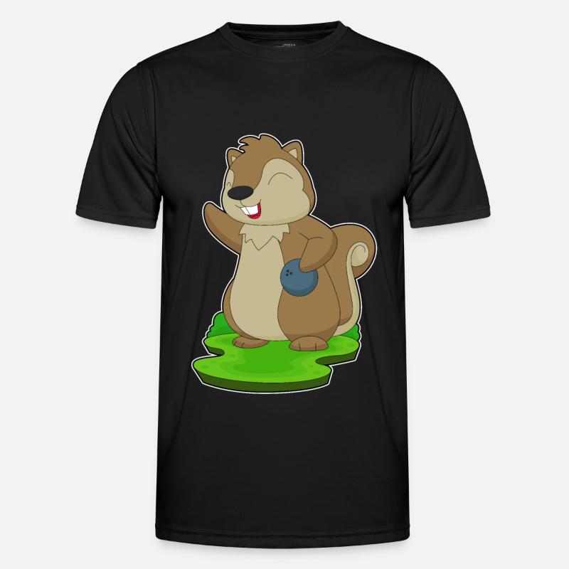 Squirrel Bowling Bowling Ball - Men's Functional T-Shirt - black