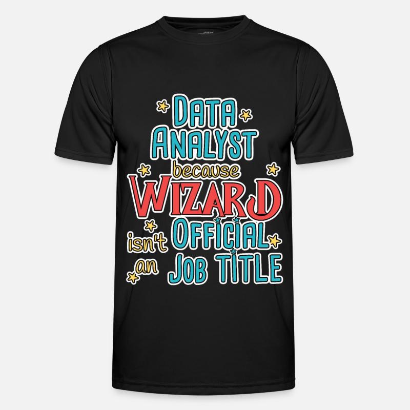 Data Analyst Wizard - Men's Functional T-Shirt - black