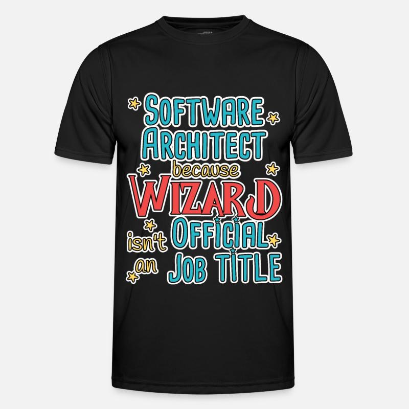 Software Architect Wizard Software Architektur - Männer Funktions-T-Shirt - Schwarz