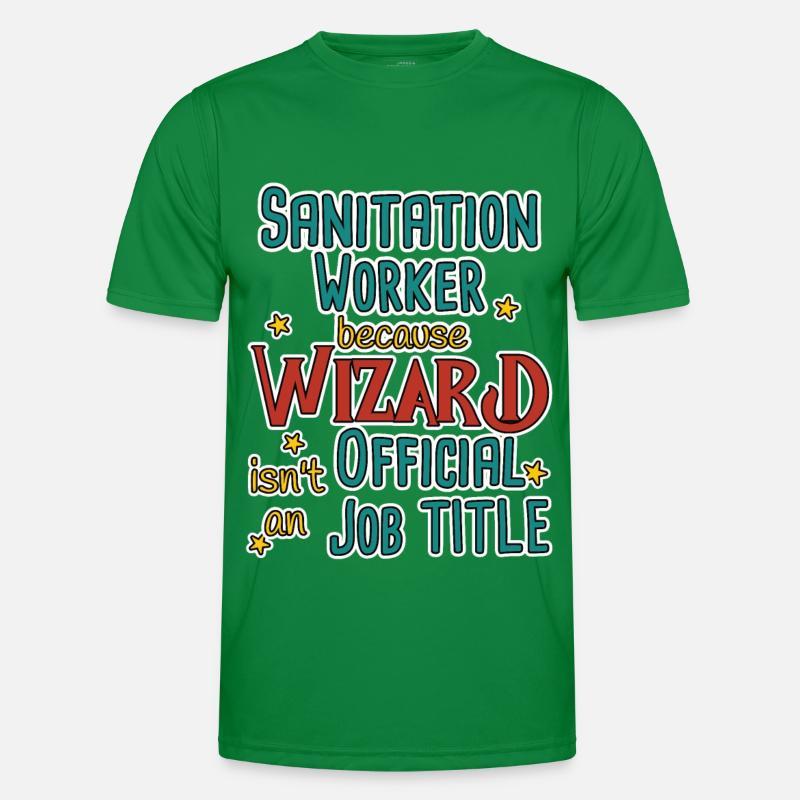 Sanitation worker Wizard Männer Funktions-T-Shirt