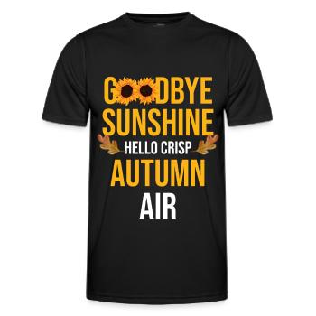Goodbye Sunshine Hello Crisp Autumn Air - Men's Functional T-Shirt - black - Front - AI Model Male 178 dark (178cm)
