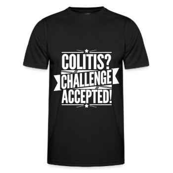 Colitis? Challenge Accepted! – Motivierende Design - Männer Funktions-T-Shirt - Schwarz - Vorne - AI Model Male 178 dark (178cm)