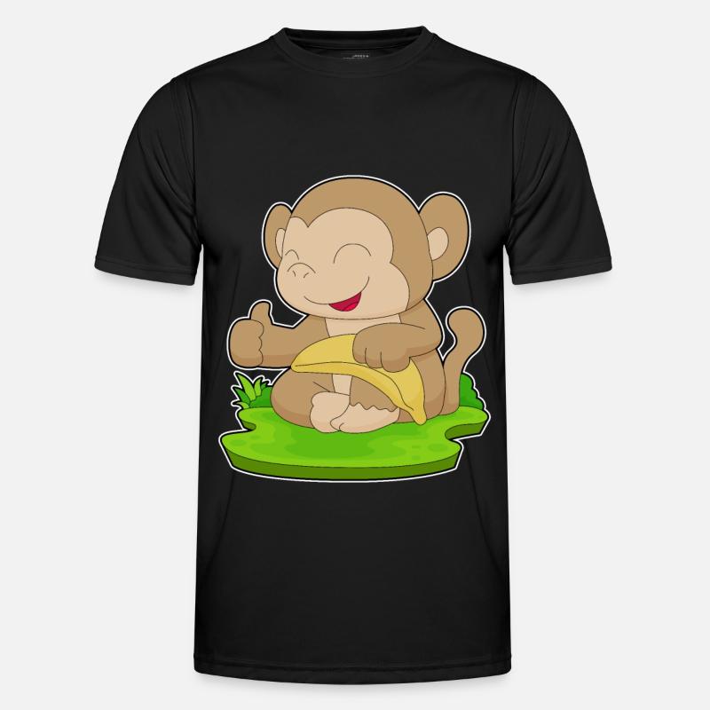 Monkey Banana Fruit - Men's Functional T-Shirt - black