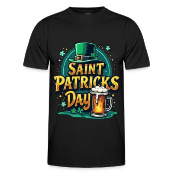 Saint Patrick`s Day Beer - Männer Funktions-T-Shirt - Schwarz - Vorne - AI Model Male 178 dark (178cm)