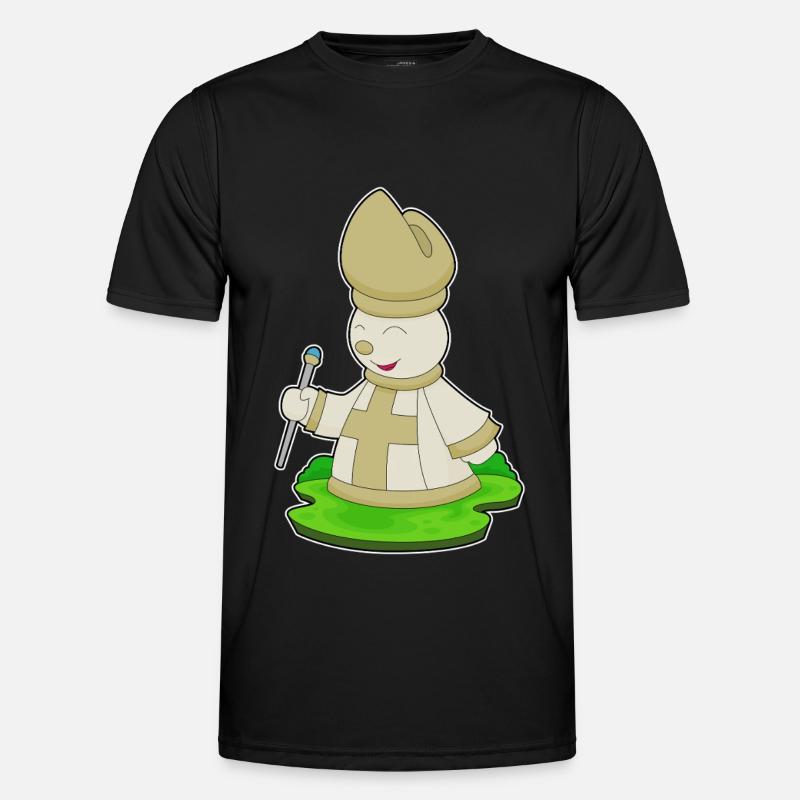 Chess Piece Bishop Chess - Men's Functional T-Shirt - black