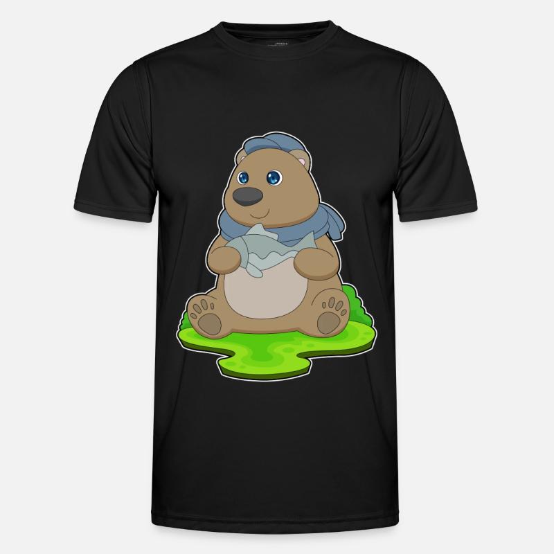 Bear Fish - Men's Functional T-Shirt - black