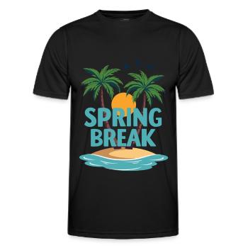 Spring Break Palmen Strand - Männer Funktions-T-Shirt - Schwarz - Vorne - AI Model Male 178 dark (178cm)
