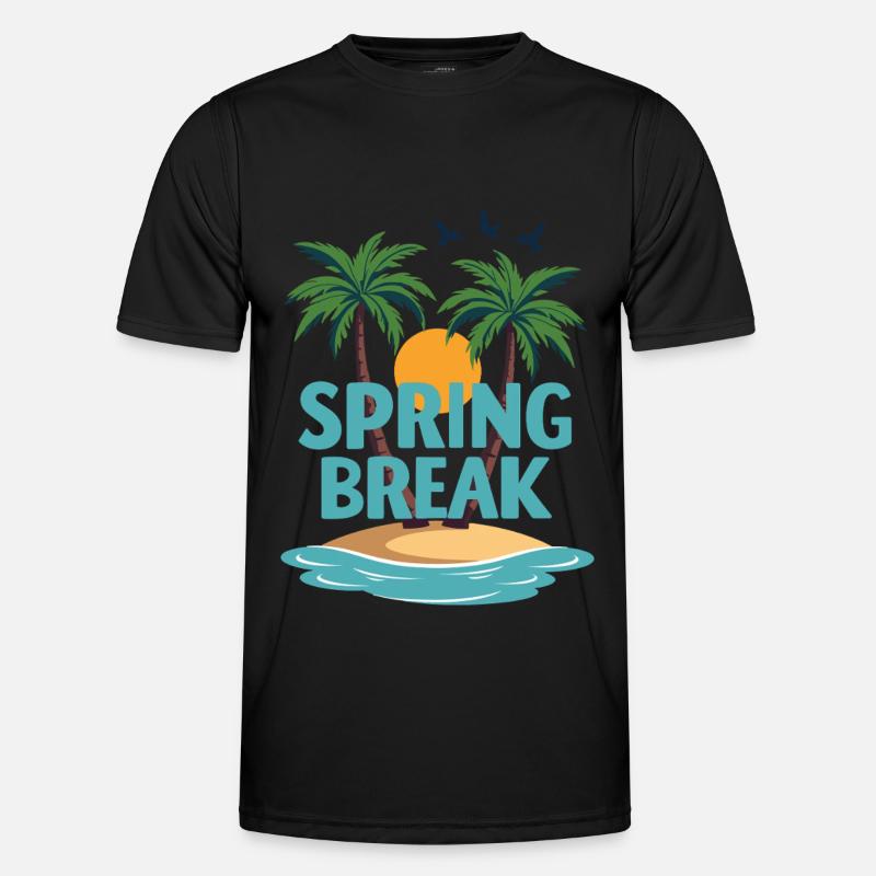 Spring Break Palm Trees Beach Men's Functional T-Shirt
