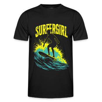Surfer Girl Surfer Surfing Surfing Surfer - Men's Functional T-Shirt - black - Front - AI Model Male 178 dark (178cm)