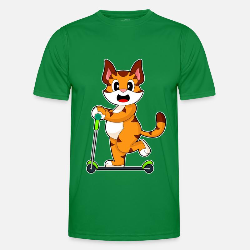 Tiger Scooter Männer Funktions-T-Shirt