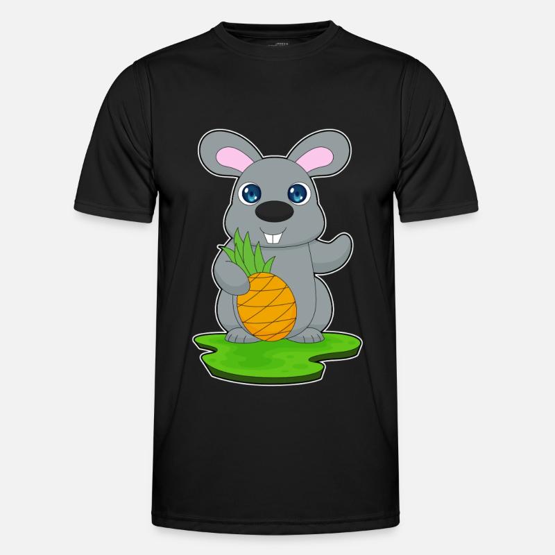 Bunny Pineapple Fruit - Men's Functional T-Shirt - black