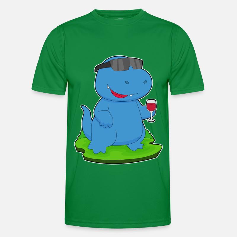 Dinosaur Red Wine Men's Functional T-Shirt