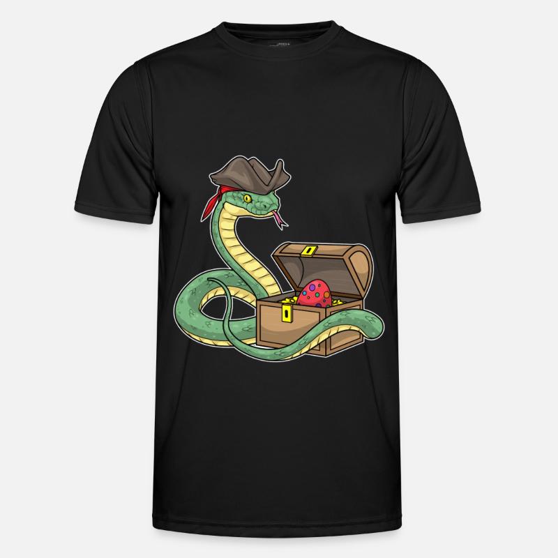 Snake Easter Pirate - Men's Functional T-Shirt - black