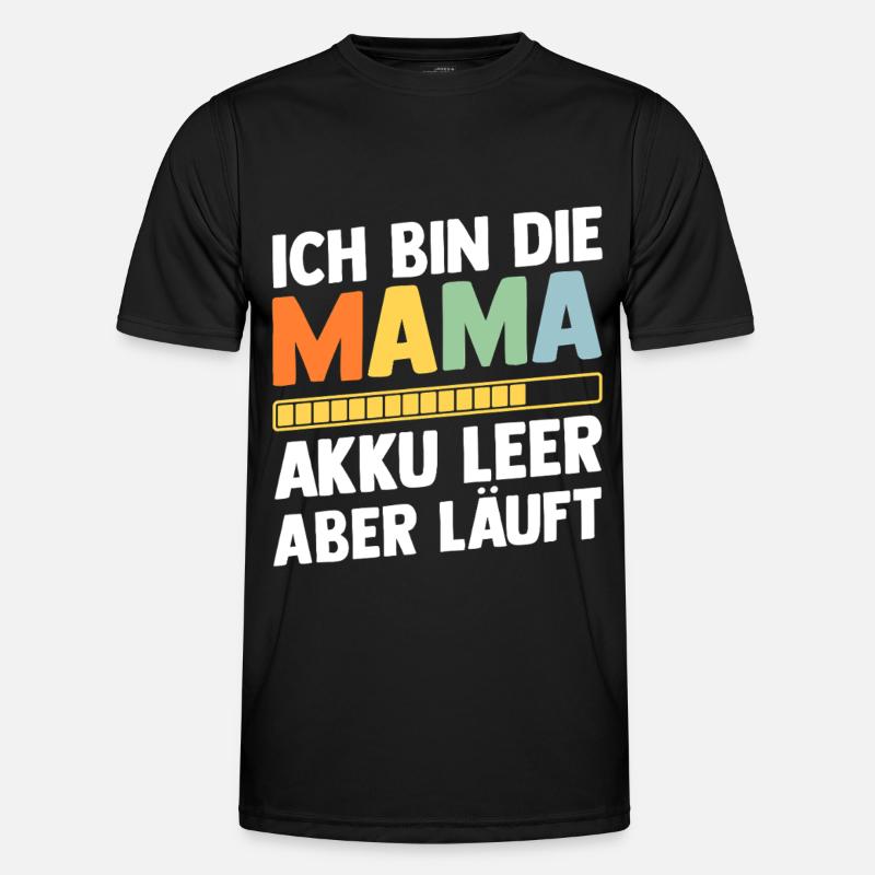 Mutter Team Mama - Männer Funktions-T-Shirt - Schwarz