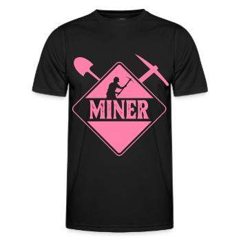 Miners Mining Mining Miner Mine - Men's Functional T-Shirt - black - Front - AI Model Male 178 dark (178cm)