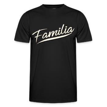 family love party parents shirt familia gang hood - Men's Functional T-Shirt - black - Front - AI Model Male 178 dark (178cm)