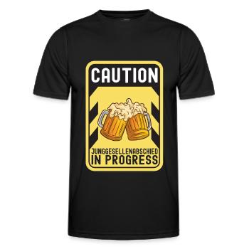 Bachelor party Polternacht - Men's Functional T-Shirt - black - Front - AI Model Male 178 dark (178cm)