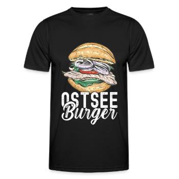 Ostsee Heimat Norddeutschland - Männer Funktions-T-Shirt - Schwarz - Vorne - AI Model Male 178 dark (178cm)