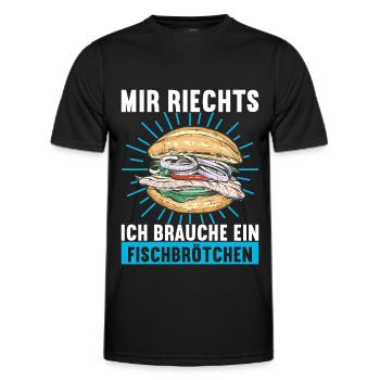 Ostsee Heimat Norddeutschland - Männer Funktions-T-Shirt - Schwarz - Vorne - AI Model Male 178 dark (178cm)