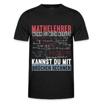 Mathe Mathelehrer - Männer Funktions-T-Shirt - Schwarz - Vorne - AI Model Male 178 dark (178cm)