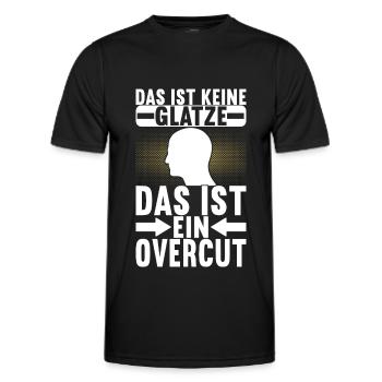 Glatze Glatzkopf - Männer Funktions-T-Shirt - Schwarz - Vorne - AI Model Male 178 dark (178cm)