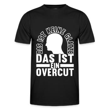Glatze Glatzkopf - Männer Funktions-T-Shirt - Schwarz - Vorne - AI Model Male 178 dark (178cm)