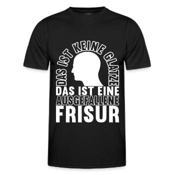 Glatze Glatzkopf - Männer Funktions-T-Shirt - Schwarz - Vorne - AI Model Male 178 dark (178cm)