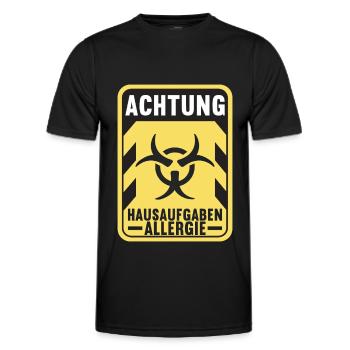 Hausaufgaben Schüler - Männer Funktions-T-Shirt - Schwarz - Vorne - AI Model Male 178 dark (178cm)