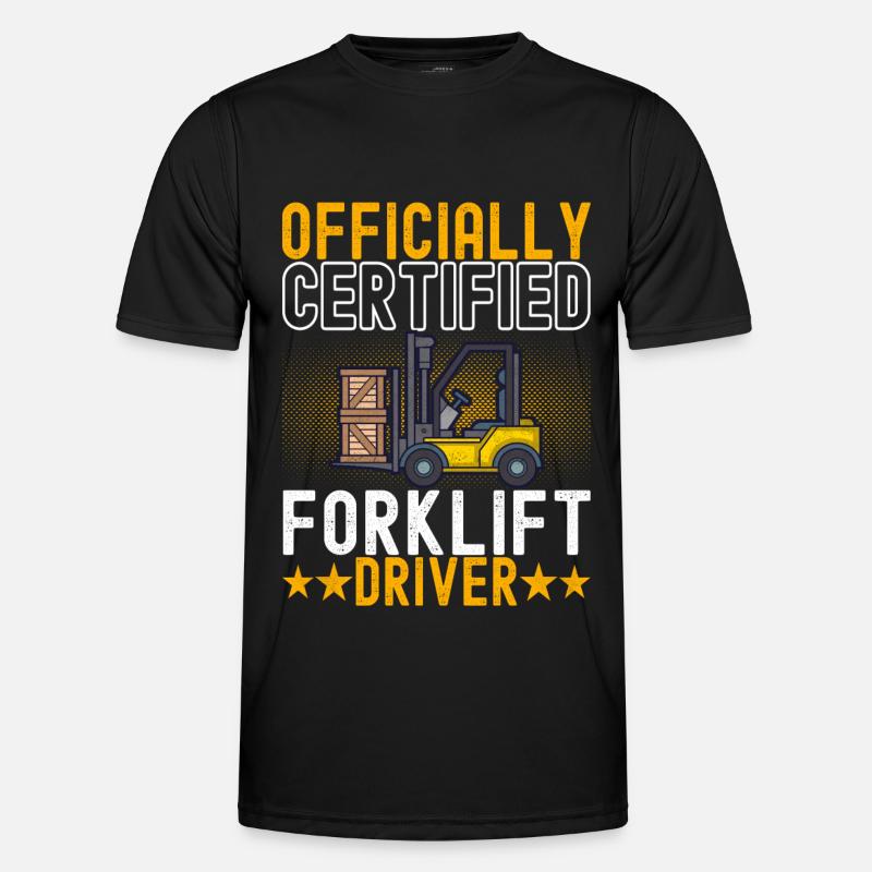 Gabelstapler Gabelstaplerfahrer - Männer Funktions-T-Shirt - Schwarz