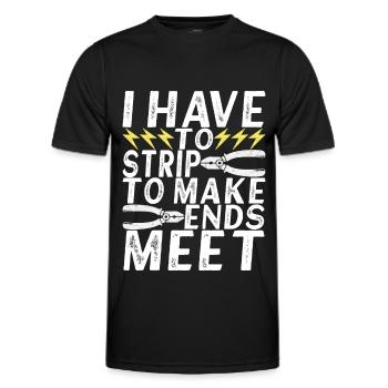 Electrician Electronics Technician - Men's Functional T-Shirt - black - Front - AI Model Male 178 dark (178cm)