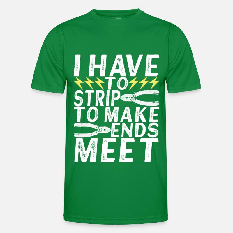 Electrician Electronics Technician Men's Functional T-Shirt